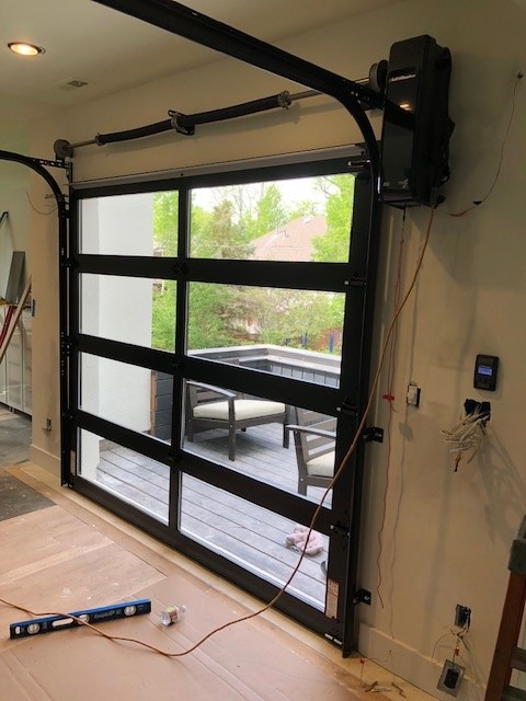Full-view door with LiftMaster side-mount opener