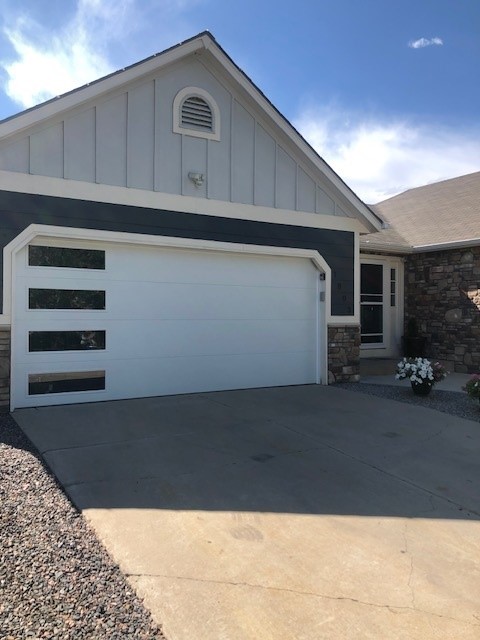 Modern flush door with long side windows