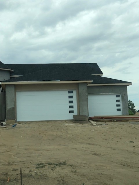 Modern flush doors with short side windows