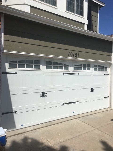 Carriage door with windows & hardware